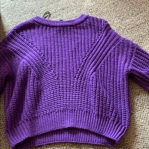 h&m divide purple sweater